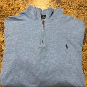 Men’s Ralph Lauren Long Sleeve Quarter Zip Sweater/Pullover Shirt light blue